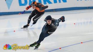 Jordan Stolz sets National Speed Skating Oval 500m record in ISU World Cup in Beijing | NBC Sports