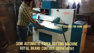 SEMI AUTOMATIC PAPER CUTTING MACHINE THREE MOTORS MODEL ROYAL BRAND CONTACT 0991470141