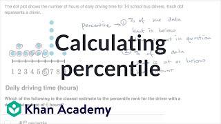 Calculating percentile | Modeling data distributions | AP Statistics | Khan Academy