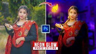 NEON Glow Photo Editing in Photoshop by Educative Bikash in Hindi