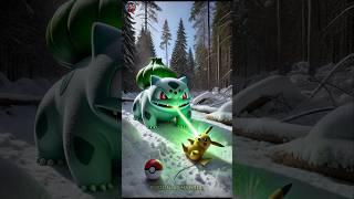 Pikachu Vs Bulbasaur Snow Yeti Titan Skeleton And Hybrid Rabbit #pikachu #ai #bulbasaur