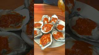 Spicy Raw Oysters  #cooking #shorts