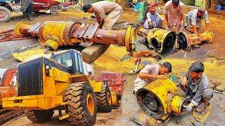 Defferential Gear and Front Axle of Caterpillar was Completely destroyed || Expert Mechanic Fixed it