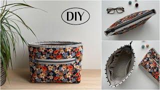 OLEANDER POUCH ~ learn to sew this stylish toiletry / project pouch, travel bag, dopp kit, DIY