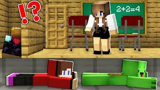 How Mikey and JJ Escape From GIRL TEACHER in SCHOOL ? - in Minecraft (Maizen)