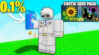 OPENING EXOTIC FLOWER SEED PACKS For RAINBOW SUNFLOWER | Roblox Grow A Garden!