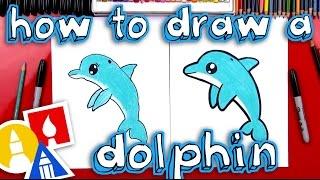 How To Draw A Cartoon Dolphin