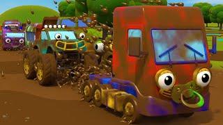 10 Muddy Trucks in Mud + more Classic Nursery Rhymes for Kids Songs | Gecko's Garage Truck Cartoon