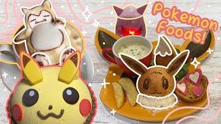 a full day eating only pokemon foods  japan vlog 2022 | pokemon cafe, 3D foam latte, pikachu cake 