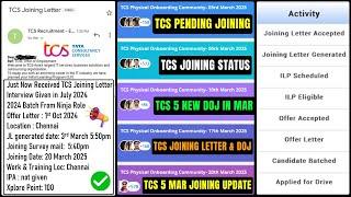 TCS Joining Update, TCS Pending Joining Letter | TCS 5 New DOJ in March | TCS Current Joining Status