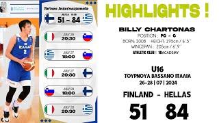 HL BASKETBALL VIDEO TOURNAMENT BASSANO FRIENDLY MATCH BILLY CHARTONAS     (FINLAND   HELLAS)