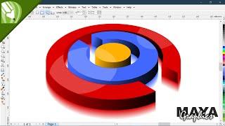 3D logo using extrude tool in coreldraw | Coreldraw tutorial | The Basics for Beginners