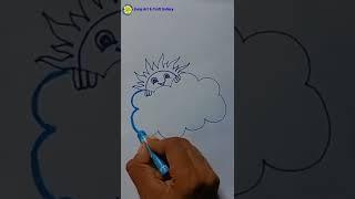 Sky Drawing/Cloud Drawing/Easy kids Drawing #skydrawing #easydrawing