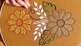 Hand Embroidery Designs Patterns Tutorial,Phulkari Borderline Embroidery-366Nokshi Kantha Stitch