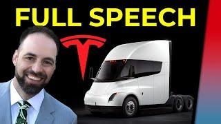 Tesla Semi Chef Dan Priestley Full Speech on Tesla's Electric Truck (IAA Transportation 2024)