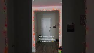 The Door/Window sensor detects when you open your door, & turns on your lights automatically
