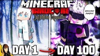 Surviving 100 DAYS in Minecraft HARDCORE as SATURO GOJO?!?...