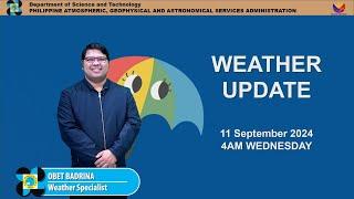 Public Weather Forecast issued at 4AM | September 11, 2024 - Wednesday