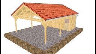 Holztechnik Lätzsch GmbH - Carport mit Satteldach aus Holz