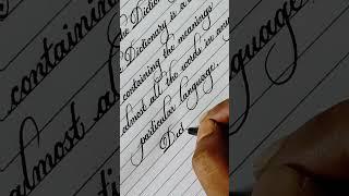 calligraphic writing with pen #calligraphy #handwriting #cursive #lettering