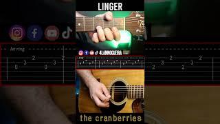 Linger - The Cranberries (Acoustic Intro with Tabs) #shorts