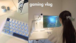 gaming vlog  aula f65 keyboard unboxing, romanticizing life as a homebody