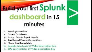 Build Your First #splunk Dashboard #intellipaat #edureka