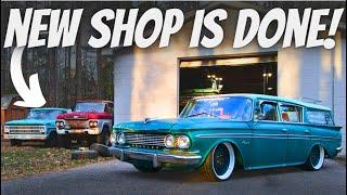 I Built My DREAM SHOP and It's DONE!! Rustomod Garage Update!