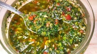 CHIMICHURRI CASERO |  La mejor forma de hacerlo - El acompañante para todos tus ASADOS y BBQ´s 