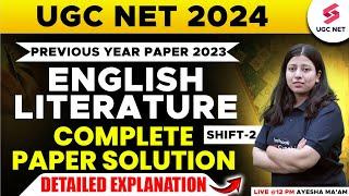 UGC NET English Literature Previous Question Paper With Answers | UGC NET English By Ayesha Khan