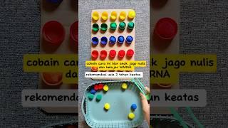 Ide permainan edukasi buat belajar warna #montessori #toddleractivity