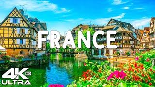 France 4K  4K Visual Journey Through Mountains, Beaches and Countryside  Relaxing Music