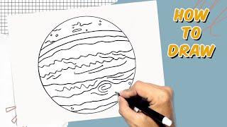 How to Draw Planet  jupiter easy