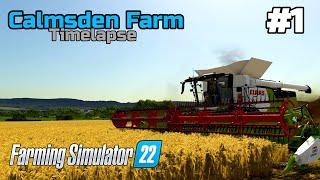 Farming the British way - Harvesting first fields | Calmsden Farm Episode #1 | Farming Simulator 22