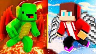 Mikey ICE vs JJ LAVA King Survival Battle in Minecraft (Maizen)