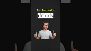 5 FONTS of Ali Abdaal for Viral Videos! // How to Edit like Ali Abdaal #shorts #premierepro #editing