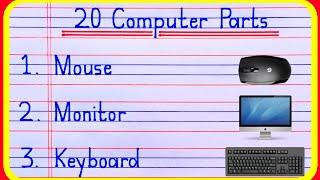 20 Computer Parts Name in English | Computer Parts Name | Parts of Computer | Computer Parts