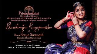 Bharatanatyam Rangapravesha of Kum. Sreya Sreenath