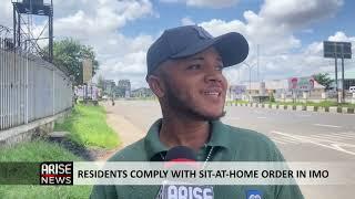 RESIDENTS COMLY WITH SIT-AT-HOME ORDER IN IMO