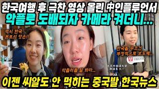 중국반응│한국 여행 후 극찬 브이로그 영상 올린 중국 인플루언서│하지만 악플 도배 되자 다시 카메라 켜고 한 말│이제는 논란도 되지 못하는 중국발 한국 뉴스│중국어로[路]