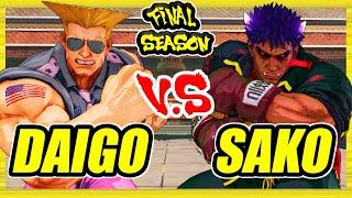 SFV CE  Daigo (Guile) vs Sako (Kage)  Battle Lounge  Street Fighter 5