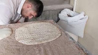 Professional Baker Bake Very Big Barbari Bread