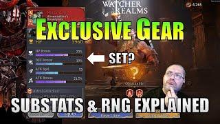 Exclusive Gear Main Stat and Substat Overview | Giveaway Winners! | Watcher of Realms