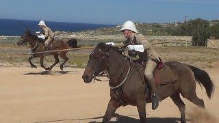 Victorian cavalry drill, and 'tent pegging' at Fort Rinella