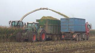 Maïs 2012 | MAN 8x8,John Deere  met USA schuifwagen en 2x Fendt onder de pijp bij een Claas Jaguar