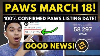 PAWS LISTING DATE REVEALED! MARCH 18 PAWS LISTING ON MAJOR EXCHANGES! GOOD NEWS FOR PLAYERS