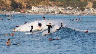 The Most Crowded Day Ever? Surfing Doheny State Beach! RAW CLIPS - 8/19/21