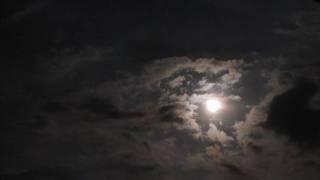 Full Moon Lunar Light Night Clouds Time Lapse HD 720p