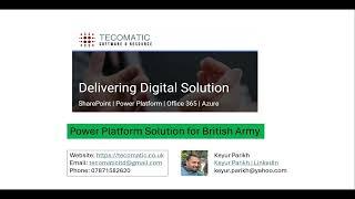 Power Platform Solution using GDS design for British Army