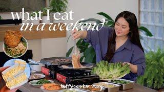 *realistic* what i eat in a weekend + meal prep with me (easy comforting recipes)